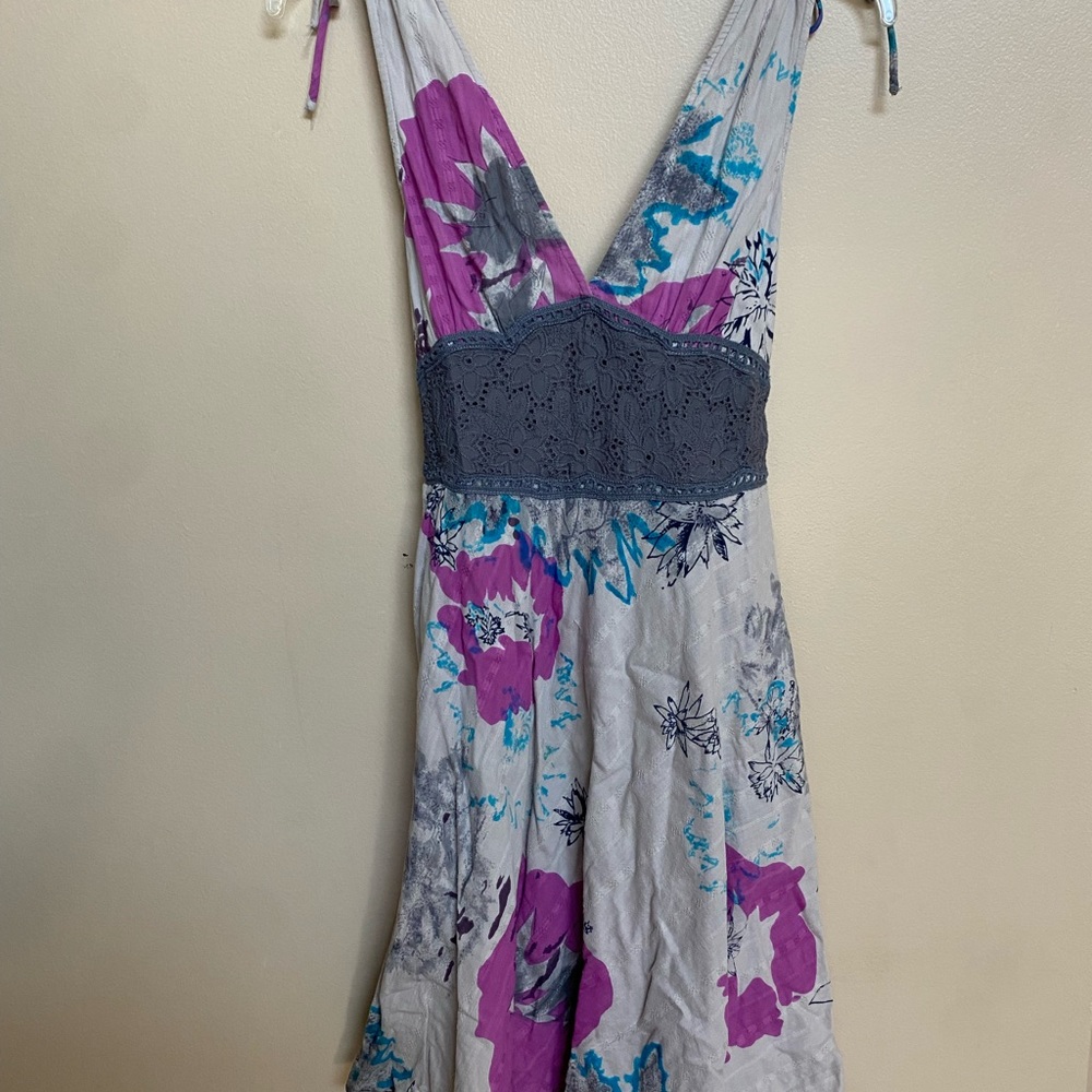 FREE PEOPLE Vintage Floral Water Color Dress